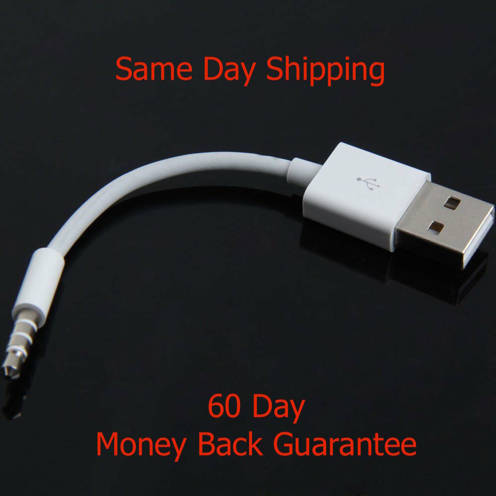 Usb Charger Data Sync Cable For Apple Ipod Shuffle 3rd 4th 5th Generation 3.5mm