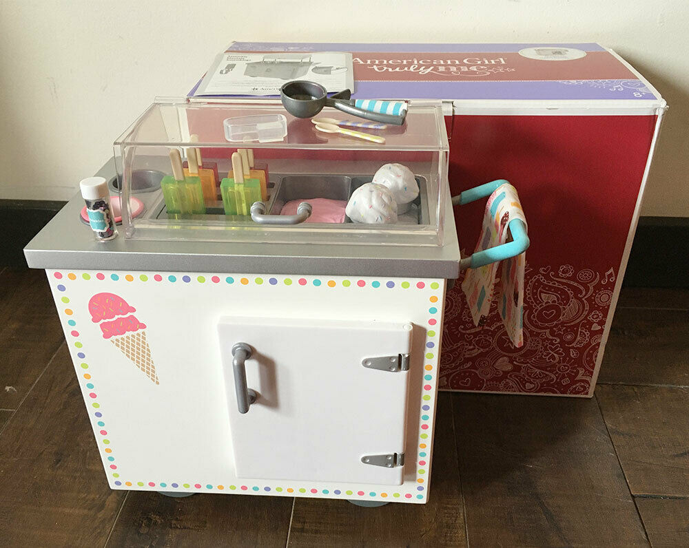 American Girl Doll Truly Me Ice Cream Cart & Accessories In Box, Retired