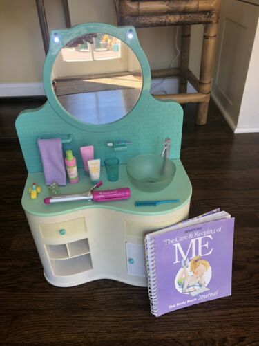 American Girl Doll Bathroom Vanity Lot Water Sounds And Lights-up- Retired