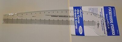 Fairgate 01-128 Fashion Design Ruler, 3 In 1, Hip Curve, Straight, French