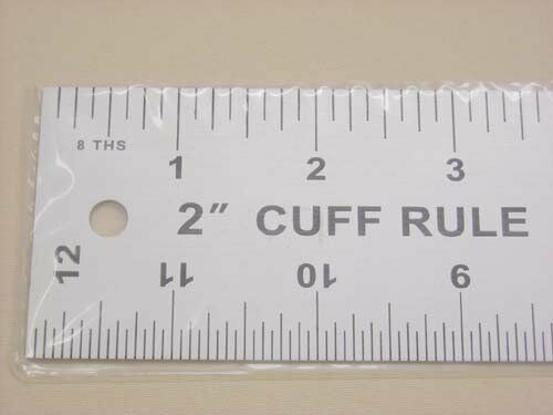 Cuff Width Ruler 12" X 2" Aluminum Cuff-wide Ruler