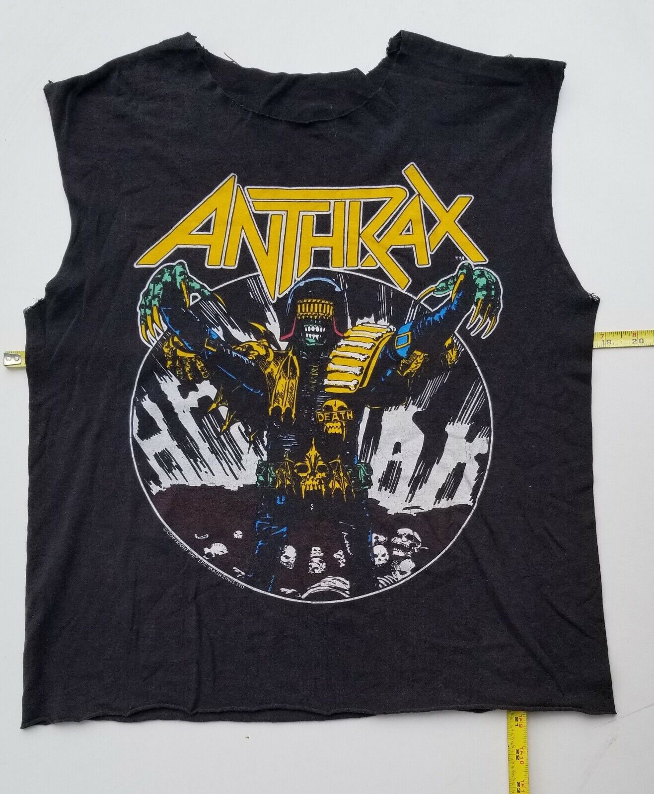 Anthrax  Vtg Among the Living  tour shirt  NOT  a  reprint. SLAYER  Iron Maiden