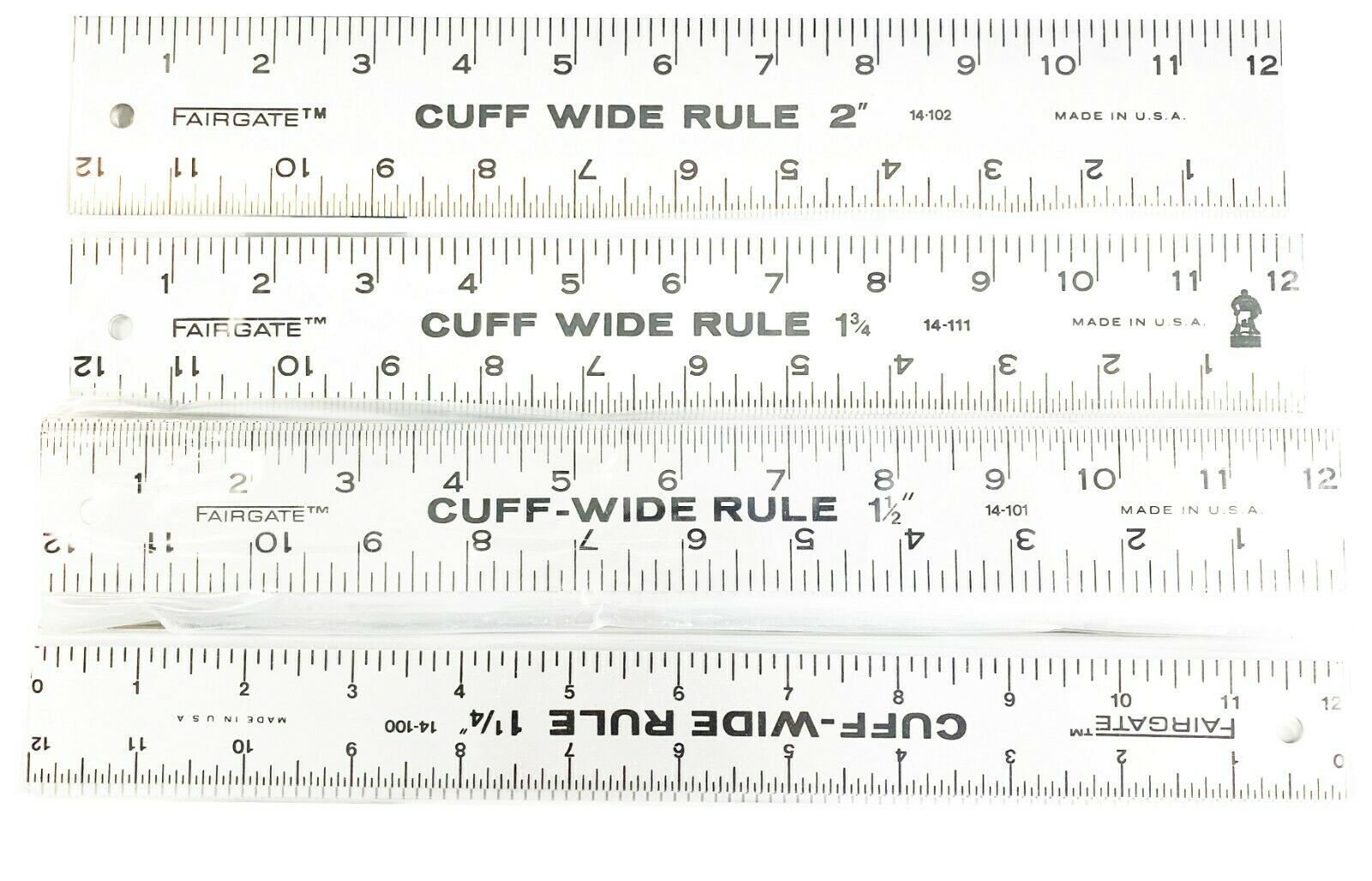 Fairgate Aluminum Ruler Cuff-Width Rule Made in USA
