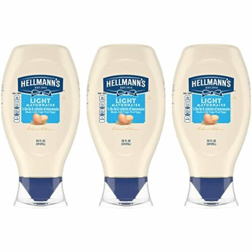 Hellmann's Light Mayonnaise, Squeeze, 20 Fl oz, 3 Pack (Exp 9/21)