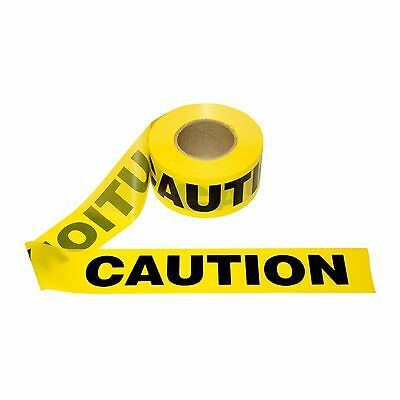 T15101-12 Rolls Yellow Caution Barrier Tape 1.5 Mil 3"x1000' *free Us Shipping*