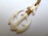 Hawaii Jewelry Tribal Anchor Buffalo Bone Carved Necklace / Choker # 35314