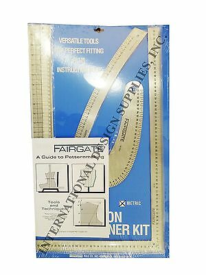 Fairgate 15-202 Fashion Designer's Kit (metric) Pattern Making Rulers Centimeter