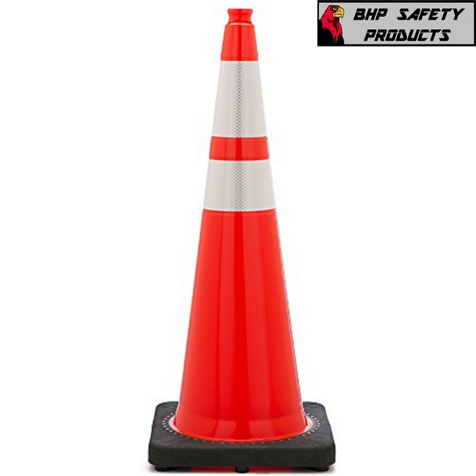 36" Inch Orange Safety Traffic Cone Black Base 3m Refl. Collars Jbc Revolution