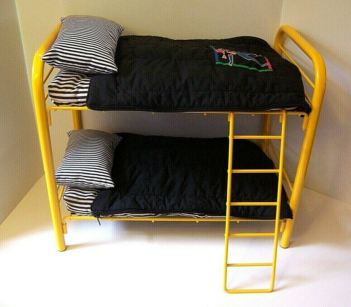 American Girl Yellow Bunk Bed with Bedding & Sleep Sack Pleasant Co