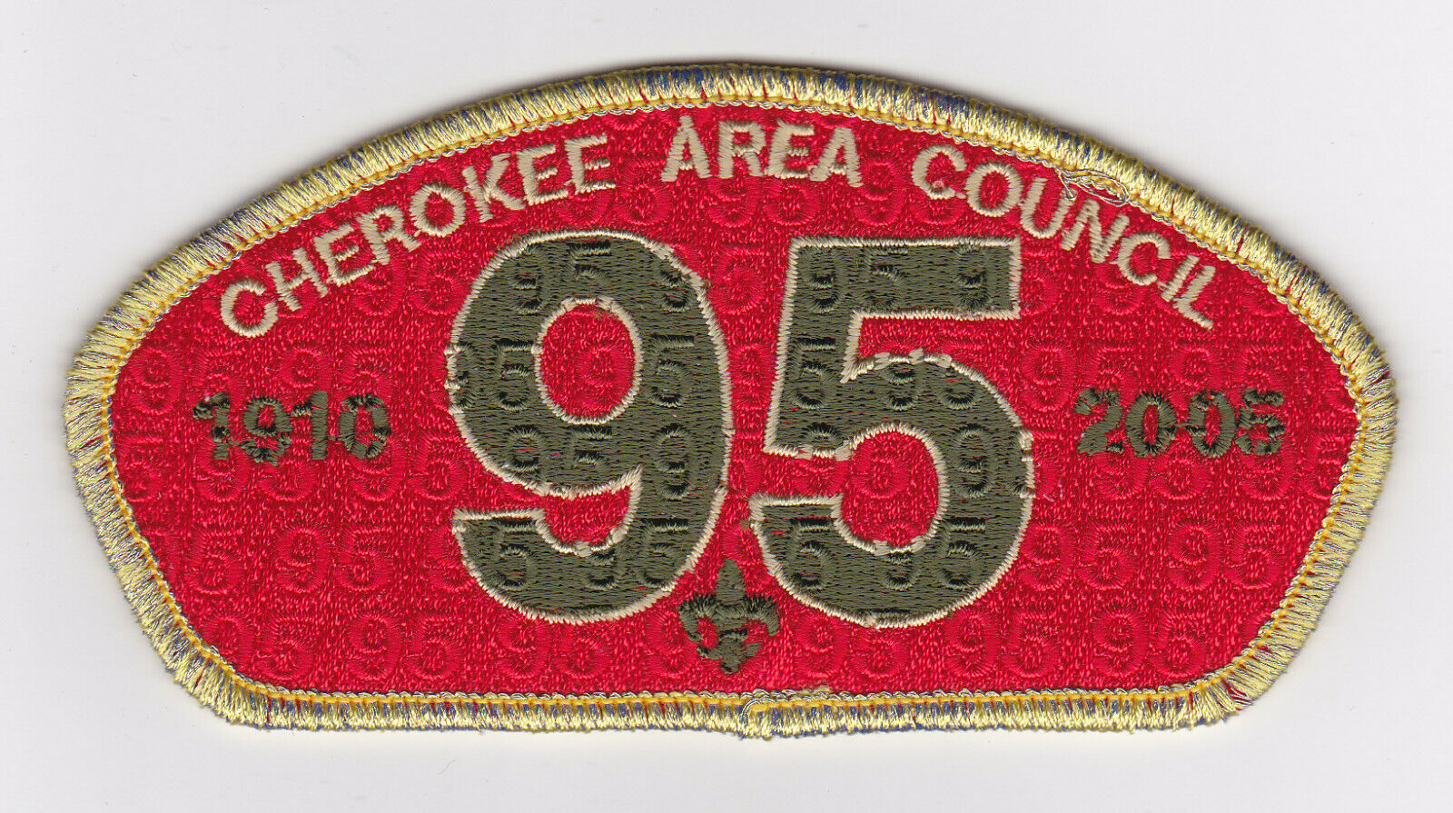 Csp- Cherokee Area Council - Sa-70 - 95th Aniv Bsa- 1910-2005 - Gld/m Bdr 200md