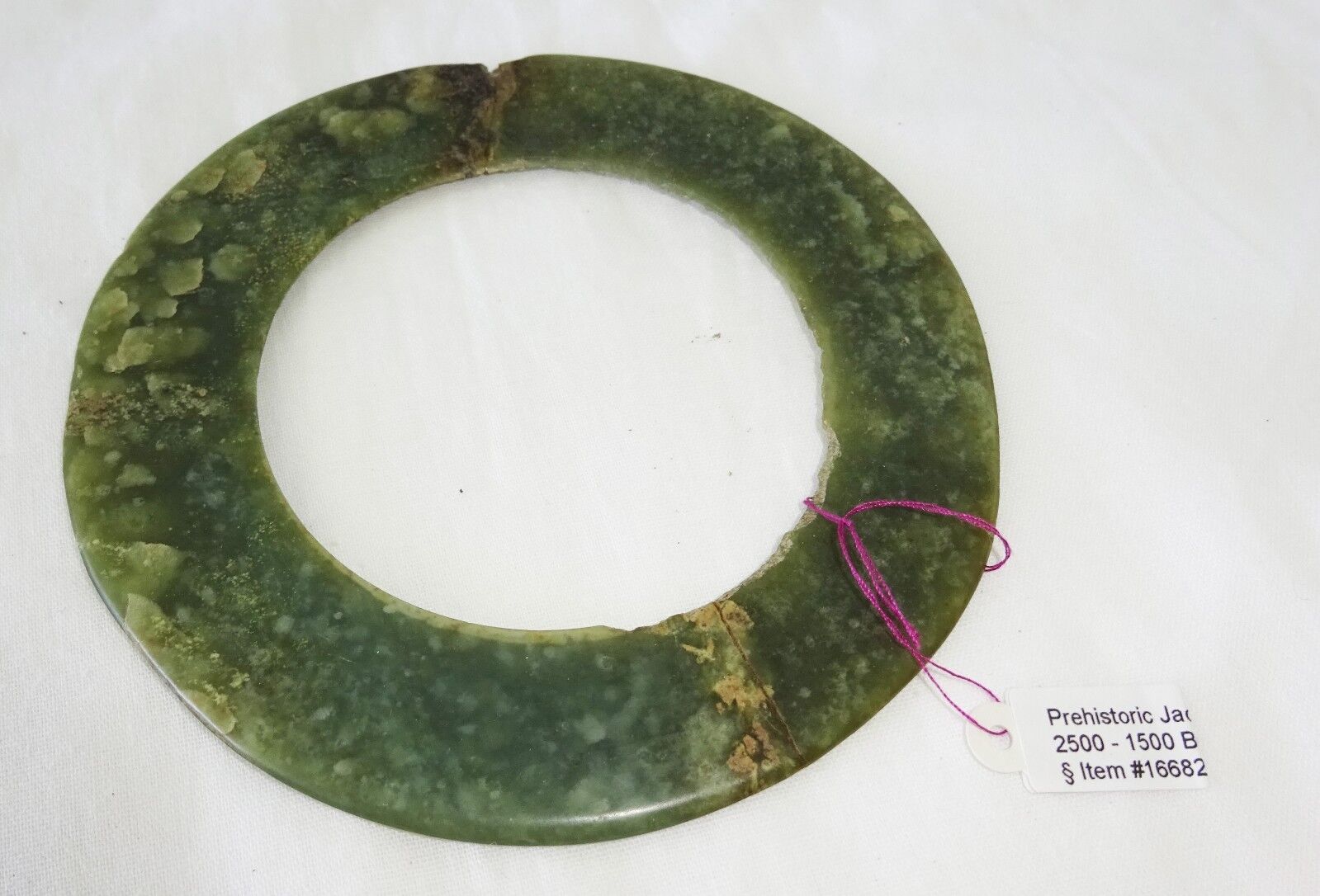 2500-1500 BCE Thai Ban Na Di Site Nephrite Jade Anklet (Mil