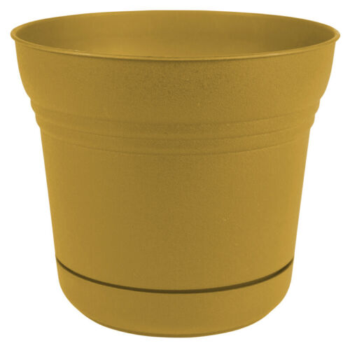 Bloem SP0523 Saturn Series Yellow Polyresin Recyclable Round Planter 5 in.