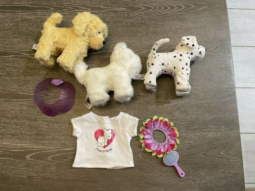 American Girl 2014 Qty 3 Retired Dog Lot With Accessories 2014