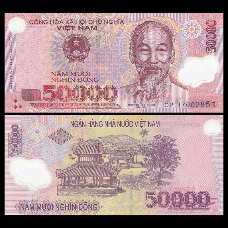 Vietnam Viet Nam 50000 50,000 Dong, Polymer, 2014-2017, P-121, UNC
