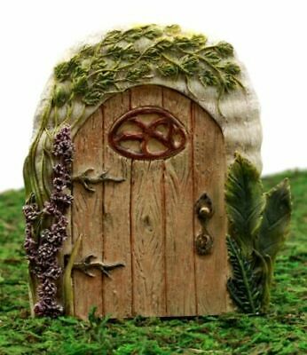 Ebros Fairy Garden Miniature Lavender Oak Tree House Door Figurine 4