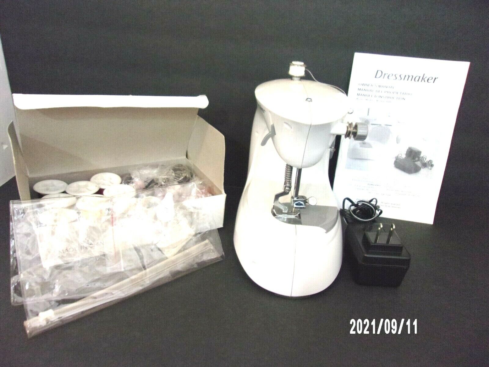 Sewing Machine White Portable Has No Pedal Get As Is IN STOCK NOW By Dressmaker