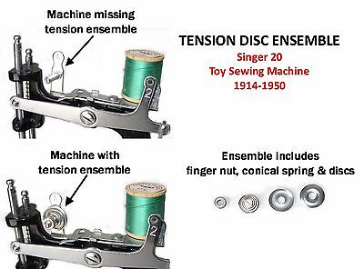 Singer 20 Toy Child's Sewing Machine Parts Tension Spring Disc Ensemble