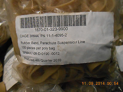 50 Us Government Issue Parachute Rubber Bands Military Skydiving Highest Quality