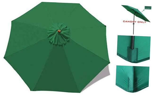 Patio Umbrella Replacement Canopy Market Table Umbrella Canopy 7.5 Forest Green