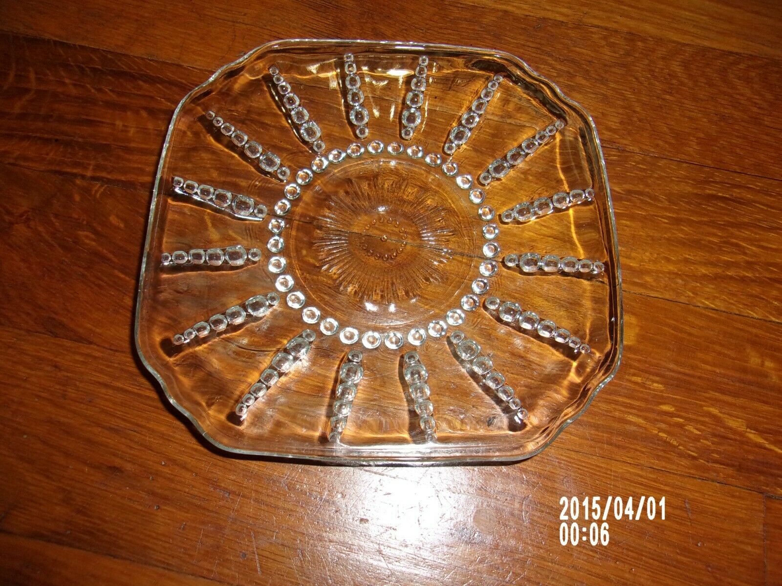 Depression Glass Clear 6" Bread & Butter Plate Columbia 1940 Federal Glass Co.