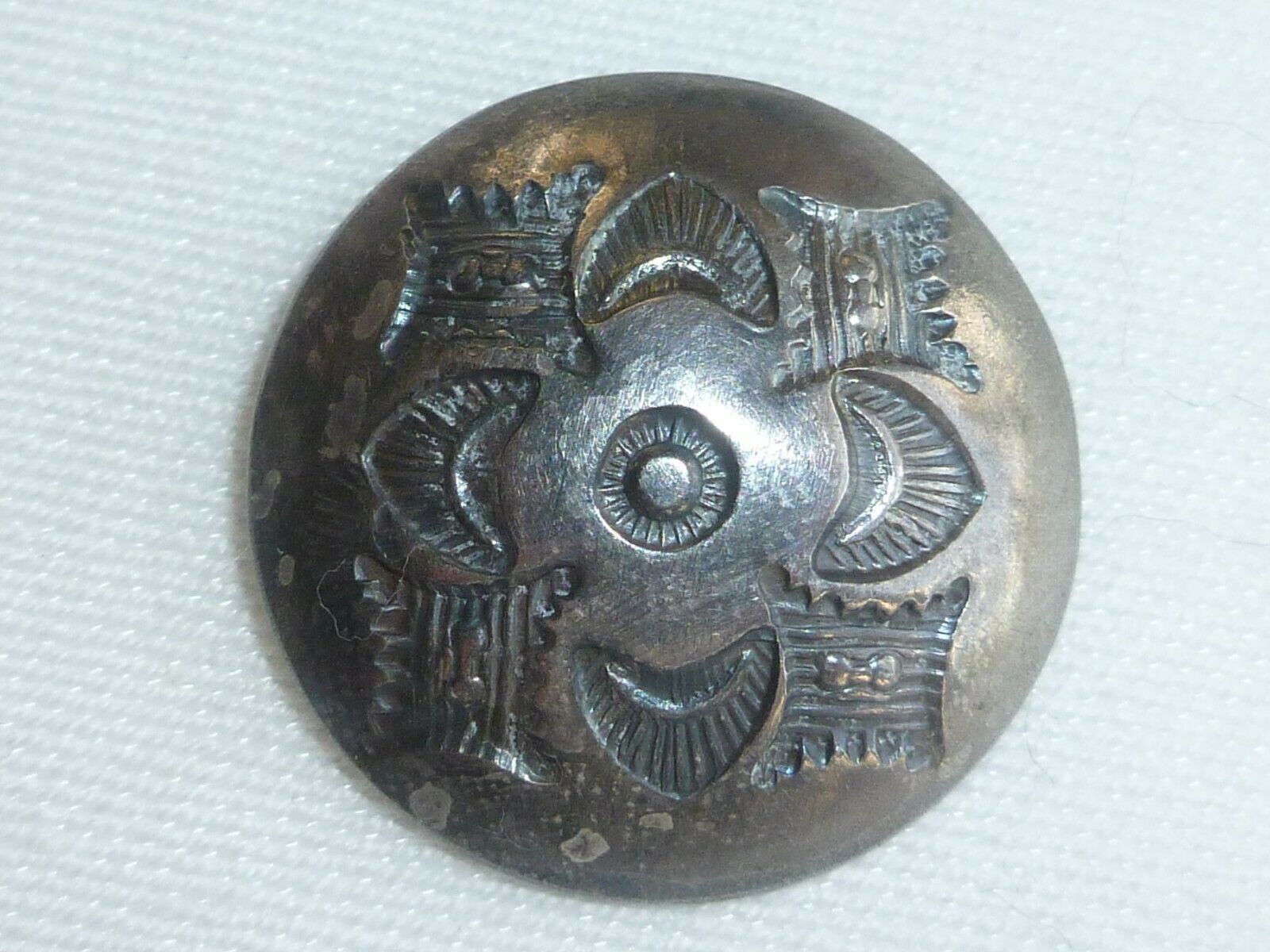 Single Navajo Indian Silver Button 7/8