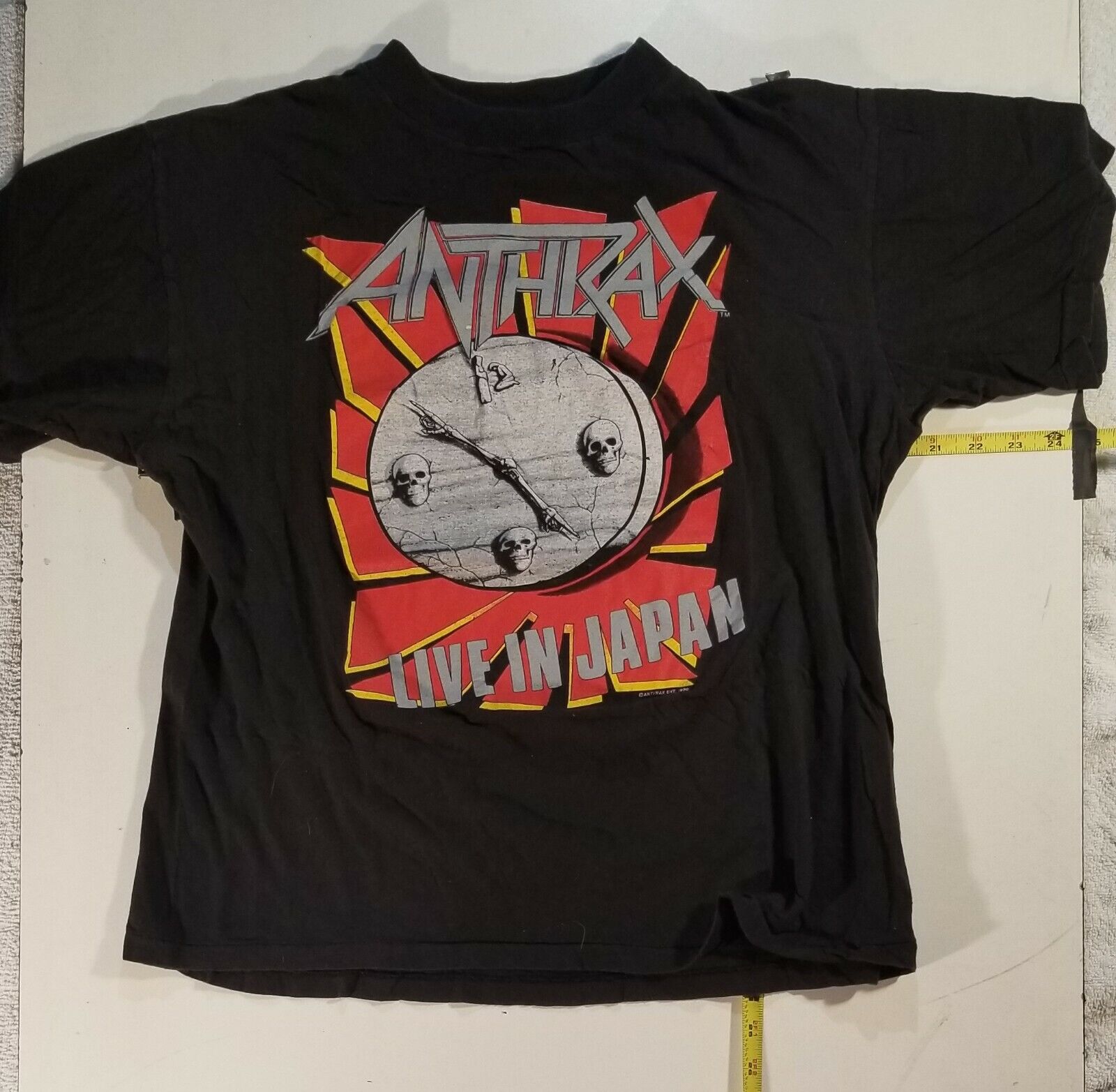 Anthrax  Vtg Japan tour shirt  NOT  a  reprint. SLAYER  Iron Maiden TestAmenT