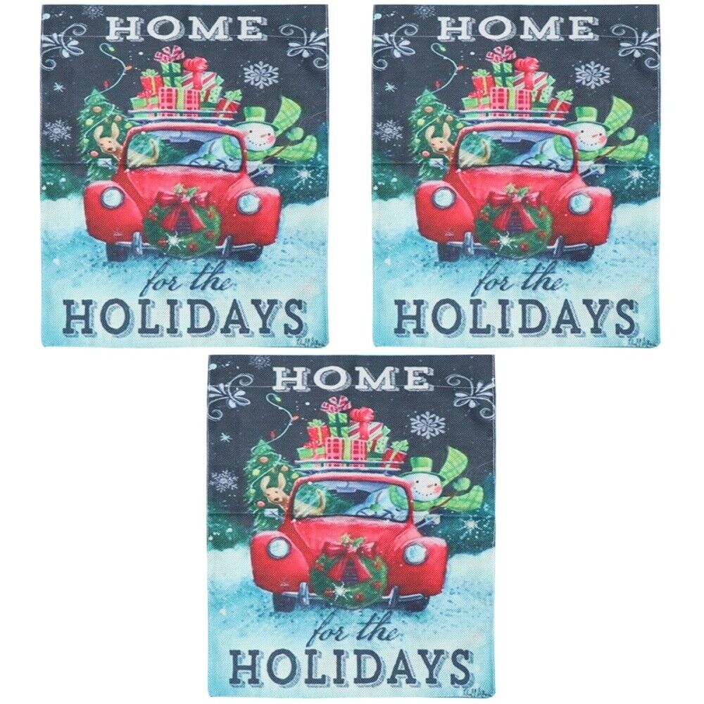3x Christmas Lawn Flags Large Christmas Flags Outdoor Christmas Decorations