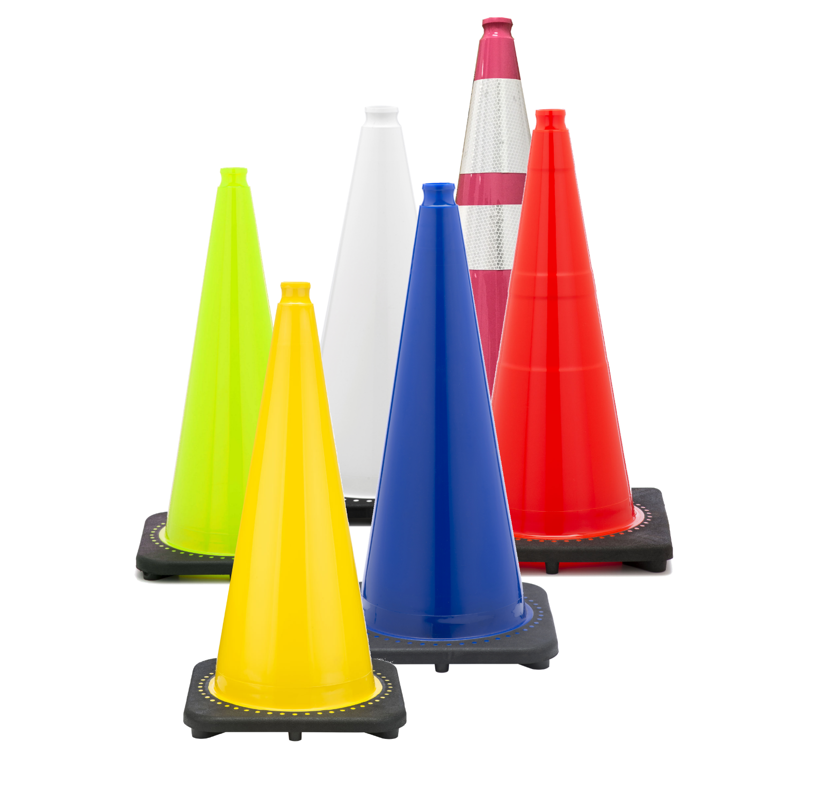 JBC Revolution Traffic Cones - Premium PVC - Safety Cones - Traffic Pylons