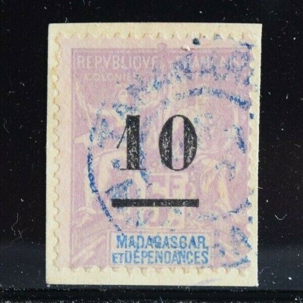 Malagasy Sc. 49 French Madagascar Used On Piece French Colonies SCV $22.00
