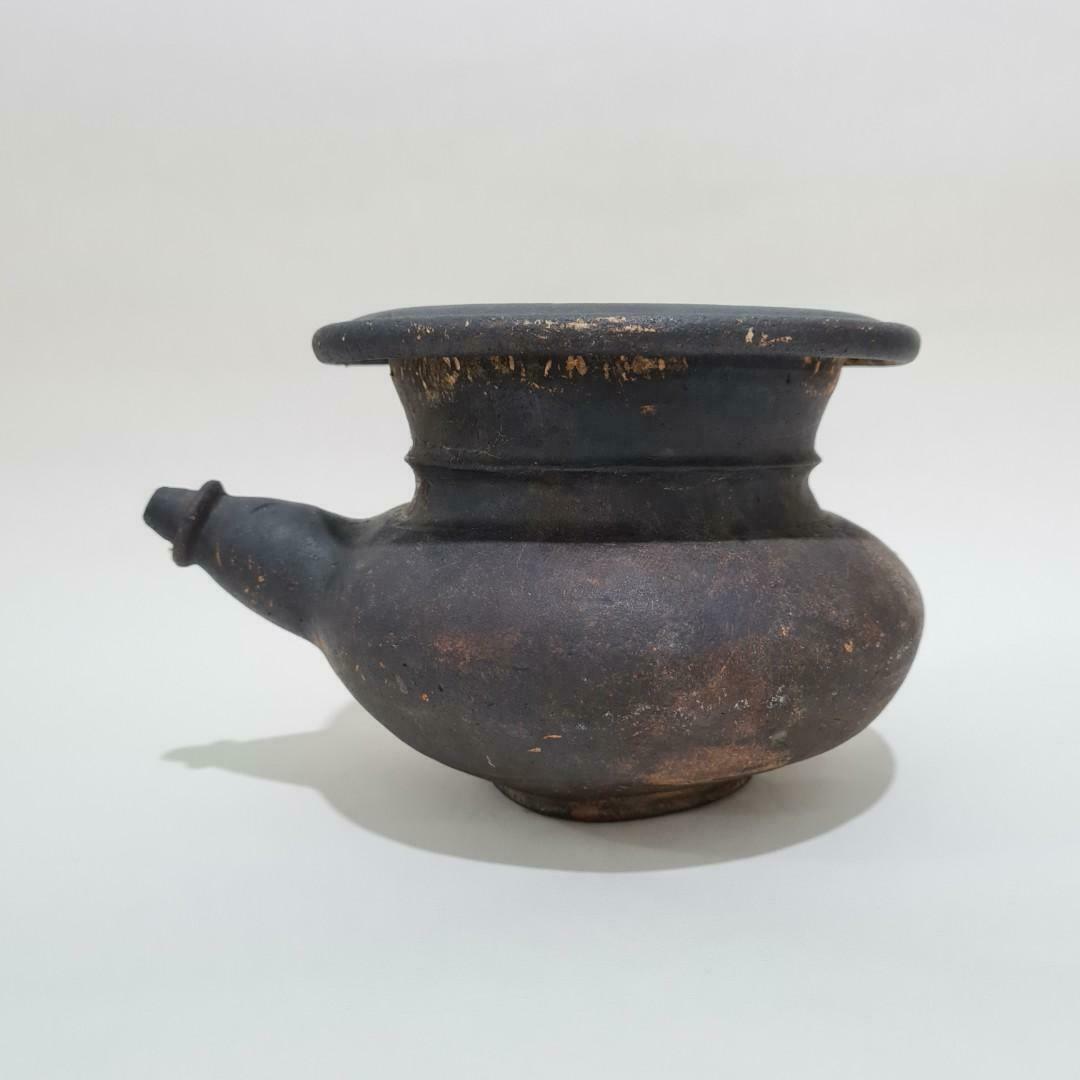 Antique Thai Kendi Ceramic Pottery Jar Ewer Siam Southeast Asian Thailand