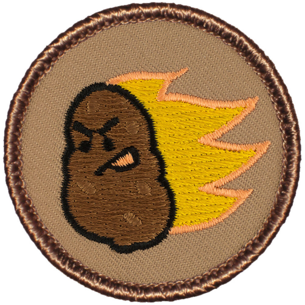 Hilarious Boy Scout Patrol Patch! - #608a The Flaming Potato Patrol!
