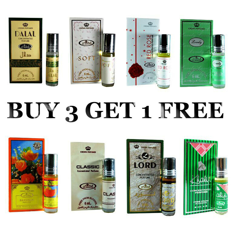 Al Rehab 6ml Attar Oil Perfume Fragrance Roll On Alcohol Free BUY 3 GET ONE FREE