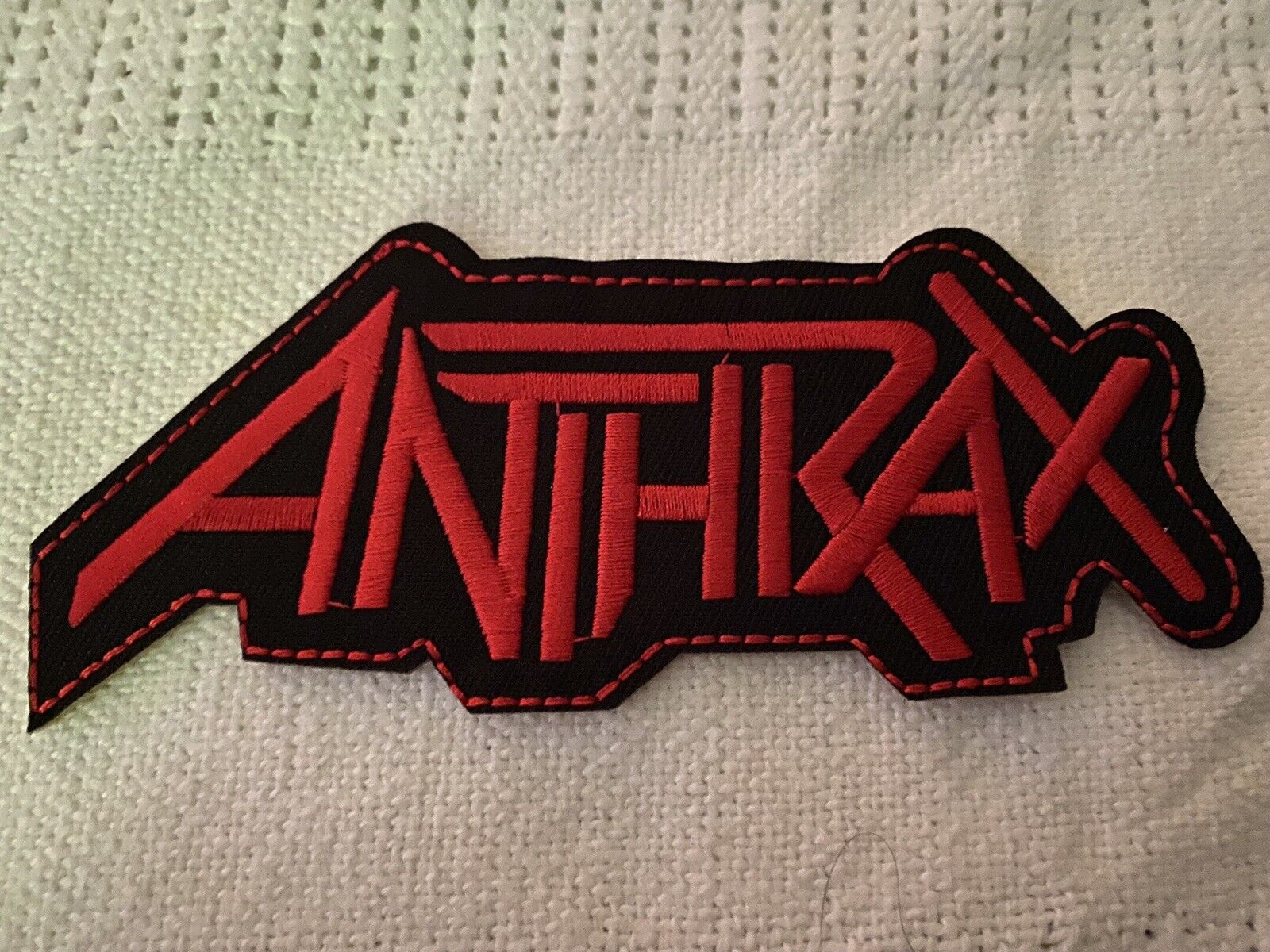Anthrax (2” X 5”) Patch embroidered, sew, iron,, rock band patch, NEW
