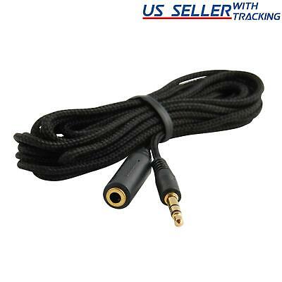 10ft 3.5mm 1/8" Stereo Audio Aux Headphone Cable Extension Cord Male To Female