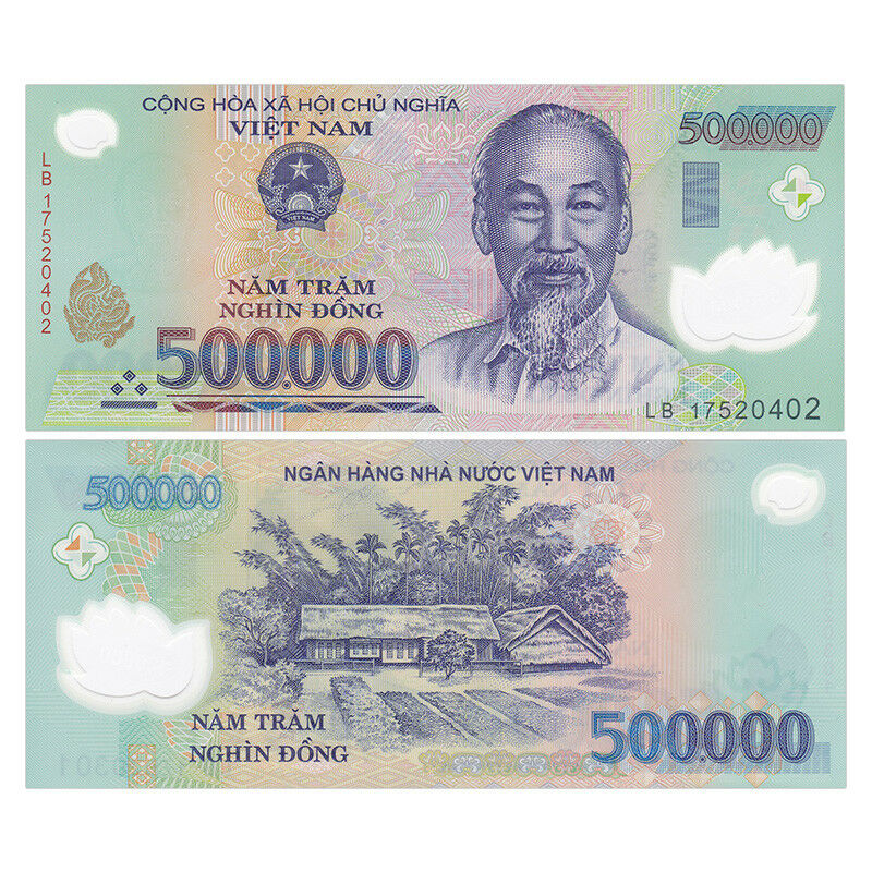 Vietnam 500000 500,000 Dong, Polymer, 2016-2018, P-124 New, Banknote, Unc