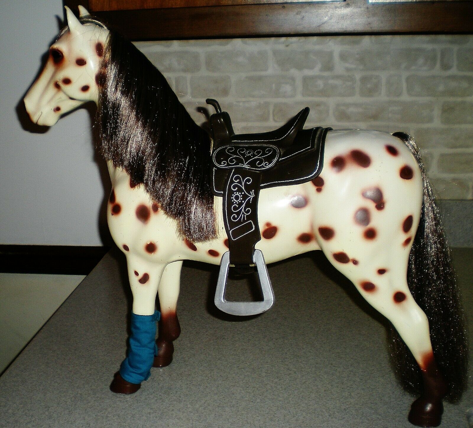 American Girl Doll Battat Saddlebred Spotted Horse With Saddle