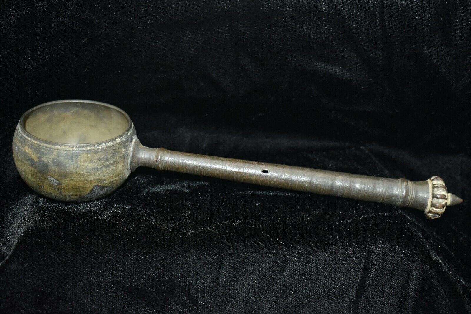 Antique Bronze Water Dipper / Ladle / Spoon from Thailand
