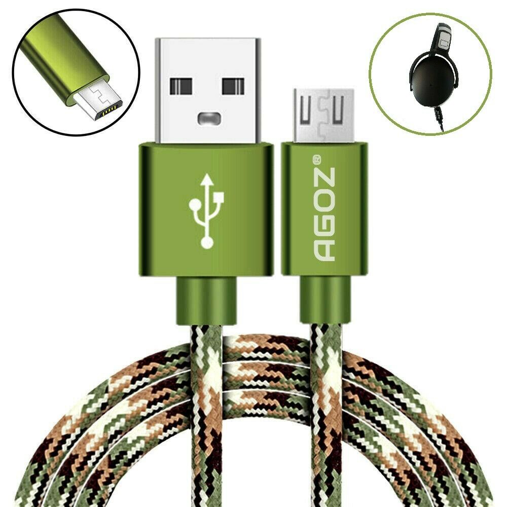 Agoz Camo FAST Charger Micro USB Sync Cable for Beats by Dre Wireless Headphones