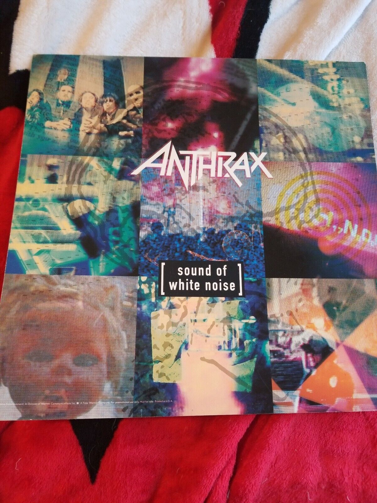 Anthrax Sound Of White Noise Rare 2 Sided Flat Promo Poster 12x12 Thrash Metal