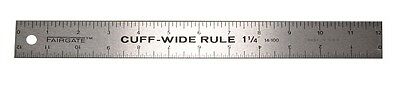 Fairgate  14-100,  Cuff Width Ruler 12 Inch X 1 1/4 Inch, Aluminum Ruler