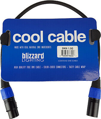 Blizzard Lighting  Dmx-1.5q "cool Cable"  1.5' 3-pin Xlr 22 Gauge Dmx Cable