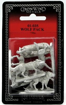 Ral Partha 01-035 Wolf Pack (animals) Wild Wolves Wildlife Natural World Iwm Nib