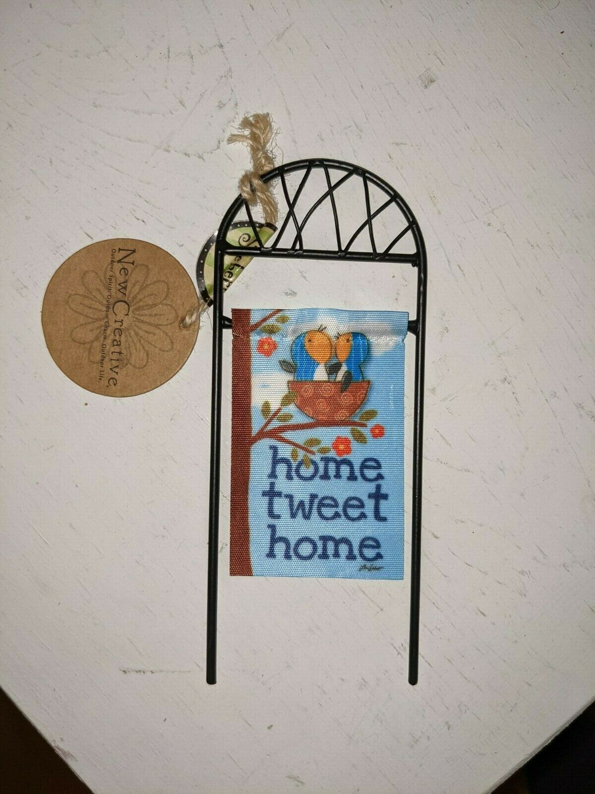 Mini Fairy Garden Flags "home Sweet Home"
