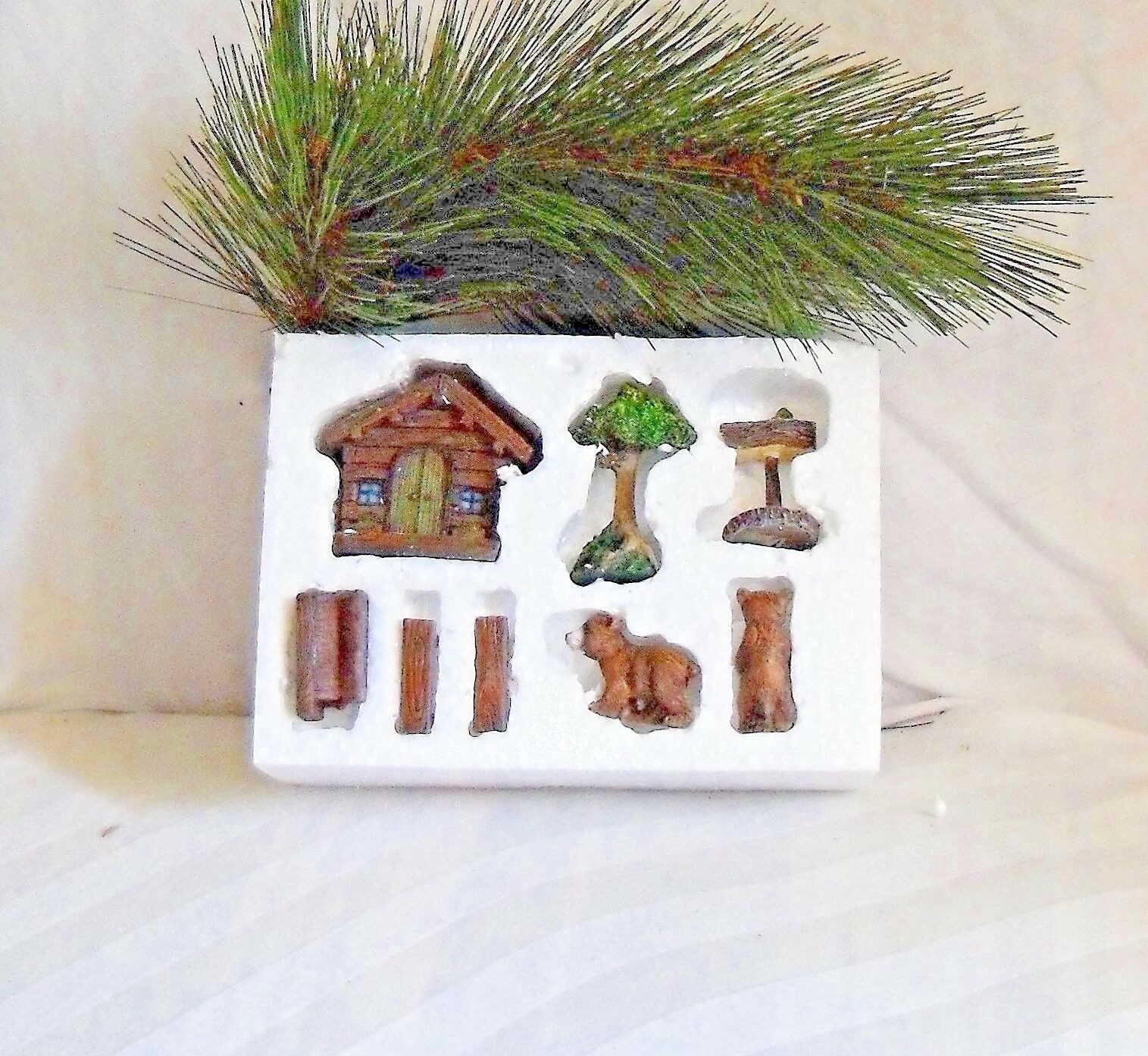 Woods/cabin  Mini Fairy Garden Set, Miniatures, Fairy Collecitbles, Fairy Garden