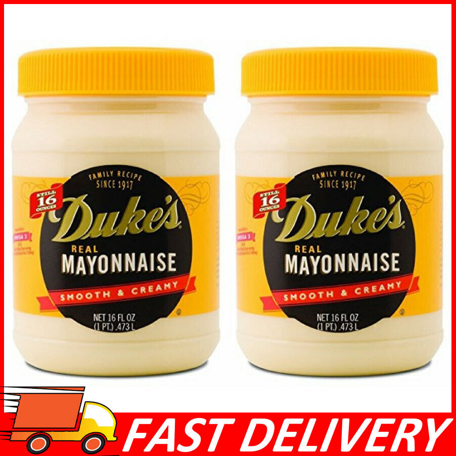 Duke's Real Mayonnaise Smooth & Creamy, Family Recipe 2-16 Fl Oz Jars
