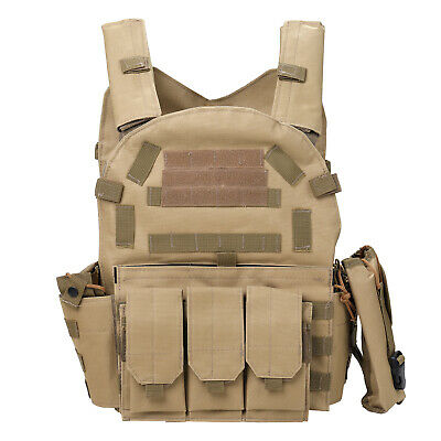 10kg / 22lb Adjustable Weight Vest Military Large Storage Training Tactical Vest