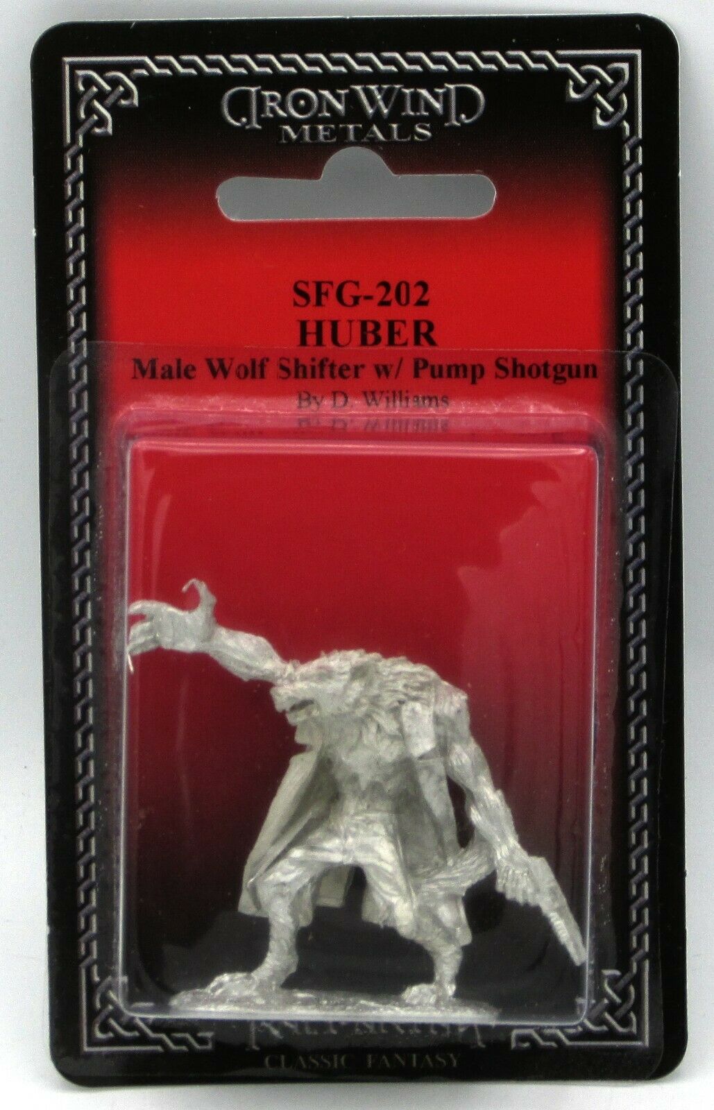 Ral Partha SFG-202 Huber (Male Wolf Shifter with Pump Shotgun) Modern Werewolf
